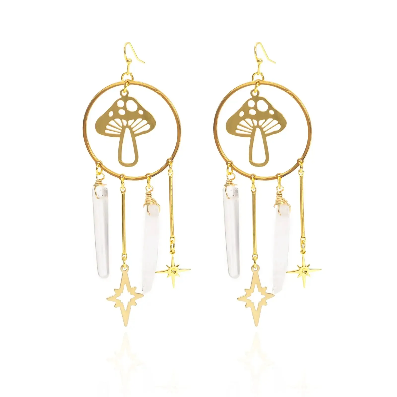 Magical Mushroom Dangle Earrings