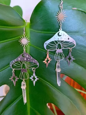 Magical Mushroom Dangle Earrings
