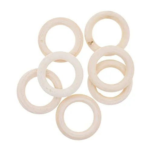 Mandala Crafts 70 40mm 1.5 Inch DIY Natural Wood Rings for Crafts - Macrame Wooden Rings - Unfinished Wood Rings for Macrame Rings Knitting Jewelry