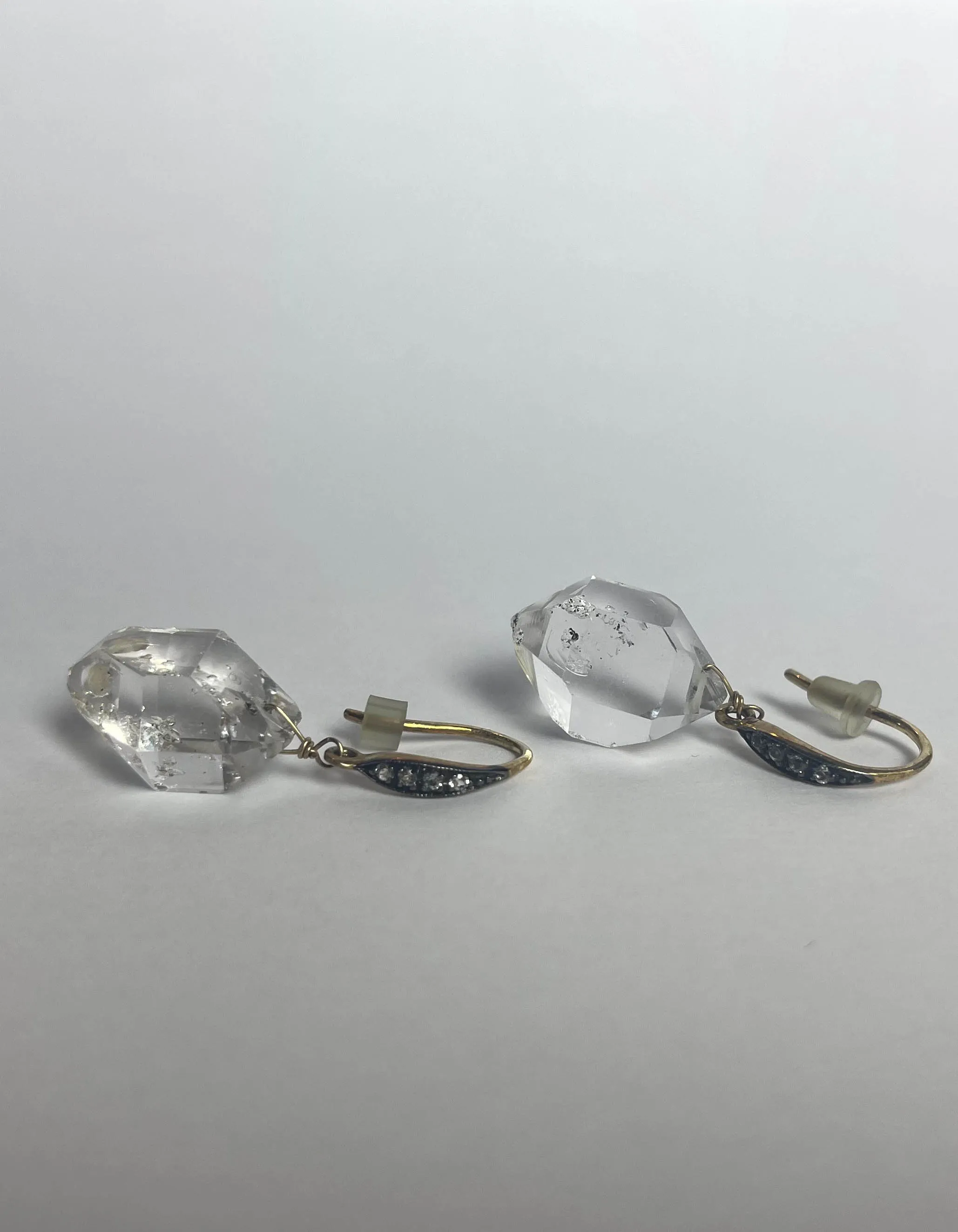 Margo Morrison Herkimer Diamond & White Sapphire Earrings