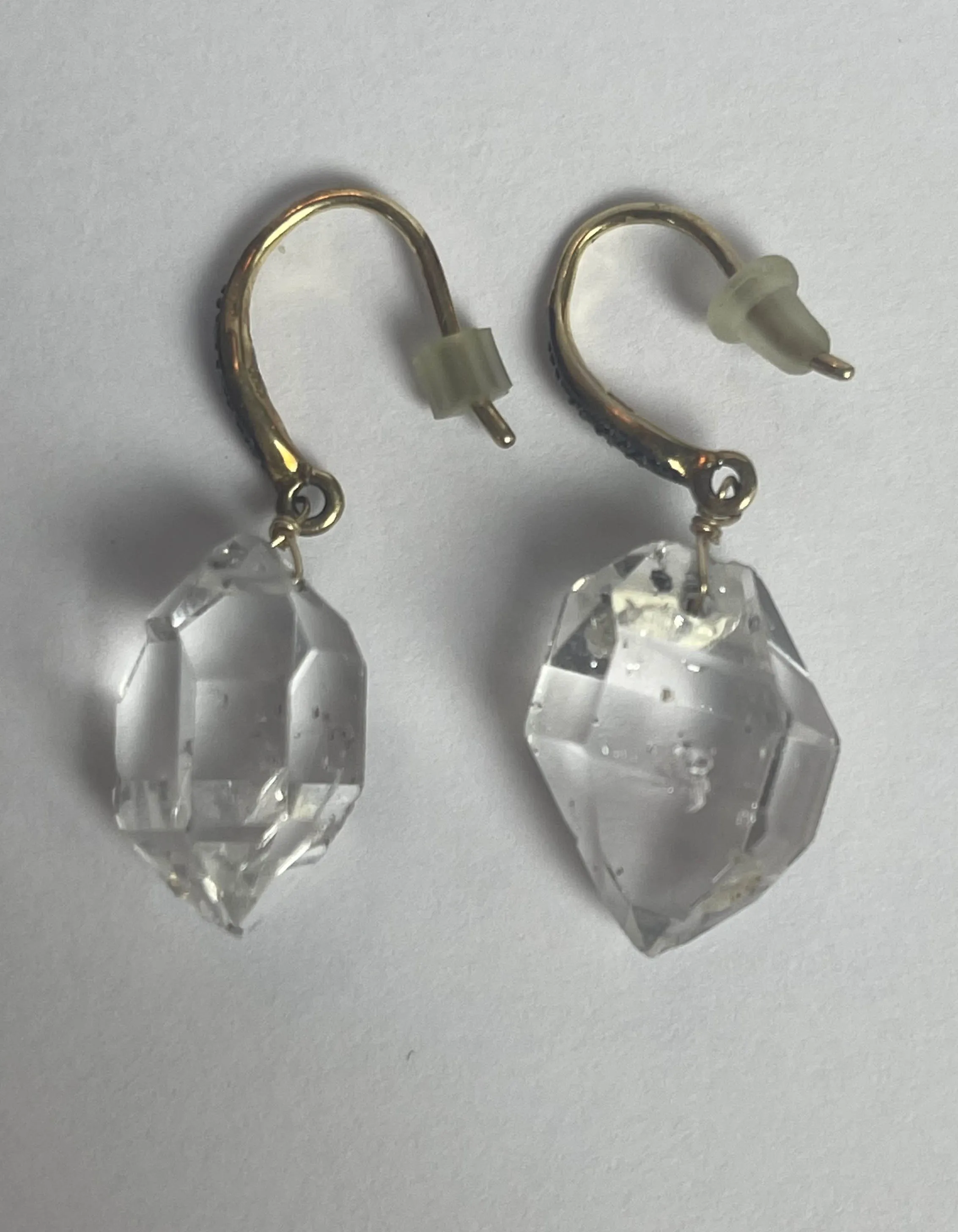 Margo Morrison Herkimer Diamond & White Sapphire Earrings