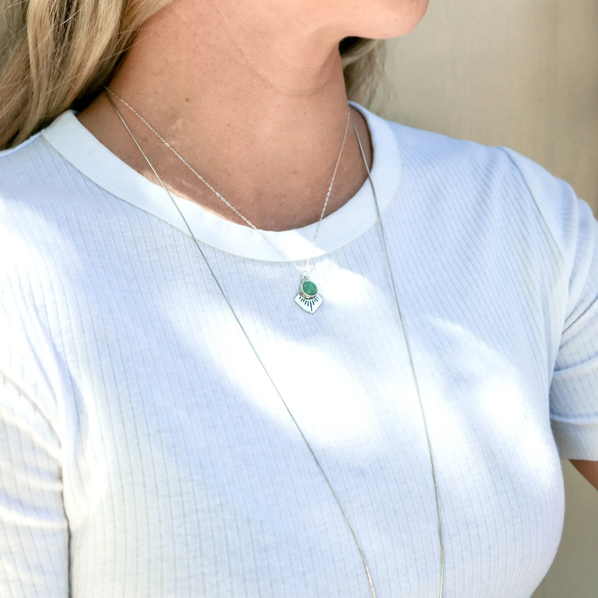 Marisol Necklace | Sterling Silver in Black Spectrolite