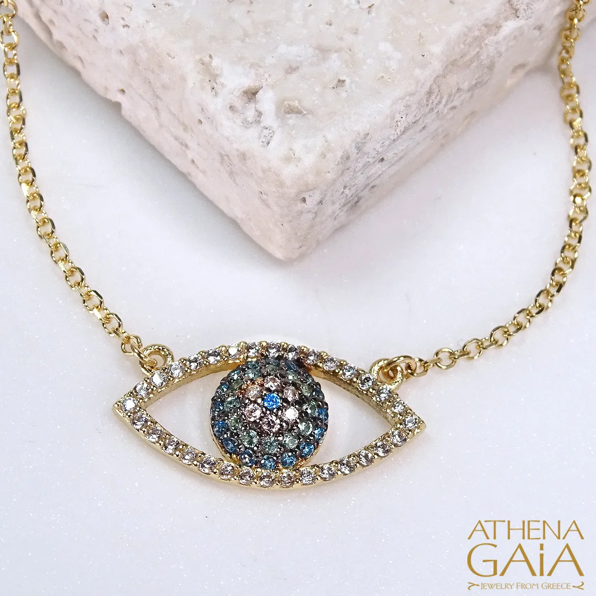 Mati Open Evil Eye Necklace (Large)