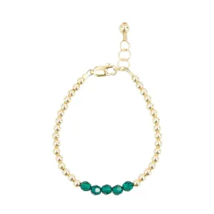 May Birthstone Bracelet (3MM   4MM beads)