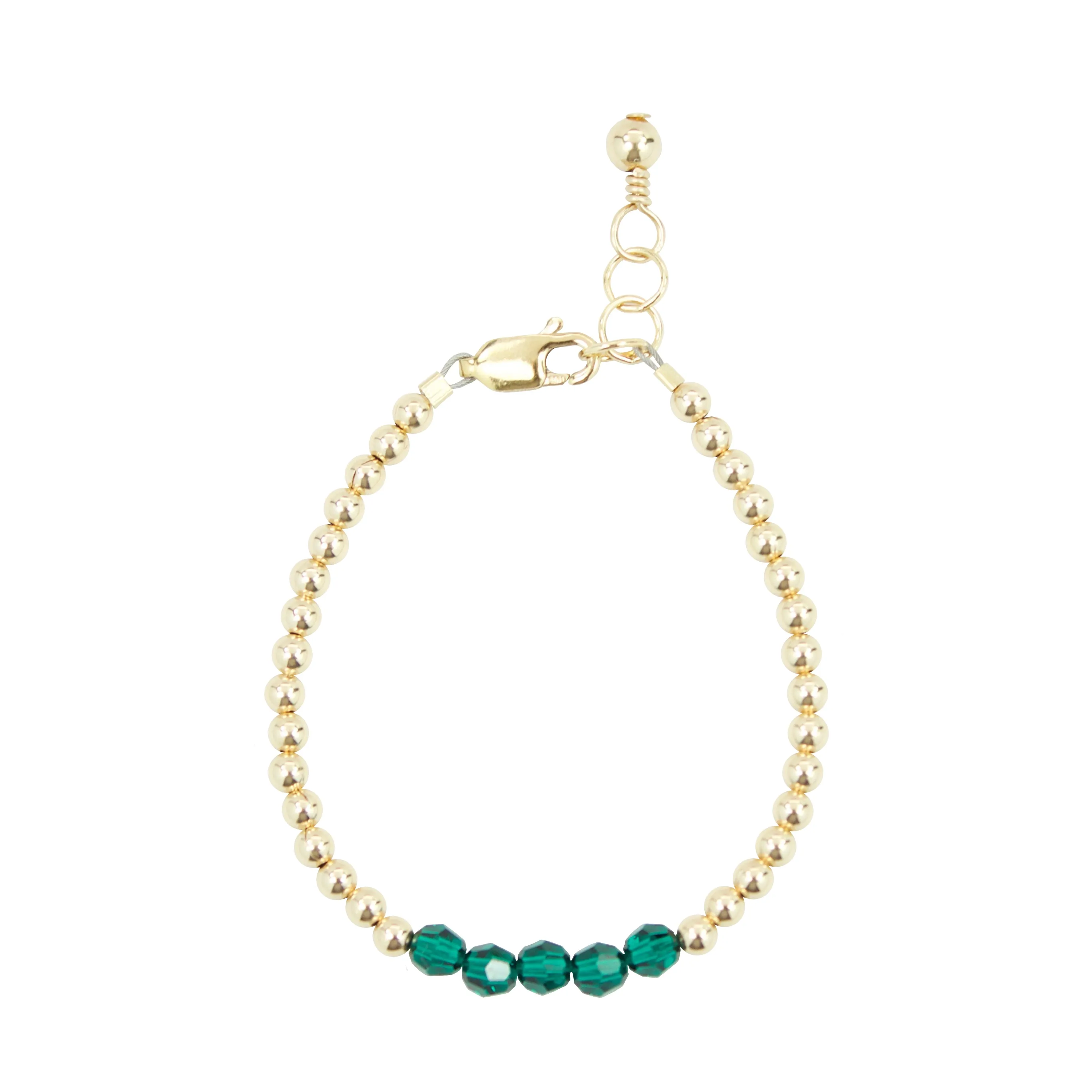 May Birthstone Bracelet (3MM   4MM beads)