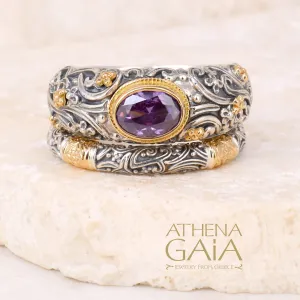 Meadow Breeze Large Stone Classic 2-Ring Stack