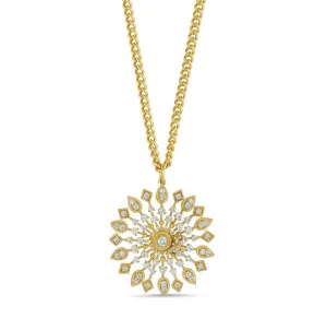 Medium Sunburst Diamond Necklace