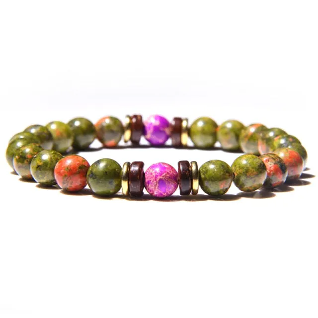 Men Bracelet Natural Stone Beads Bracelet Mens Lava Stone Diffuser Bracelet for Women Wood Bead Accessories Jewelry Homme