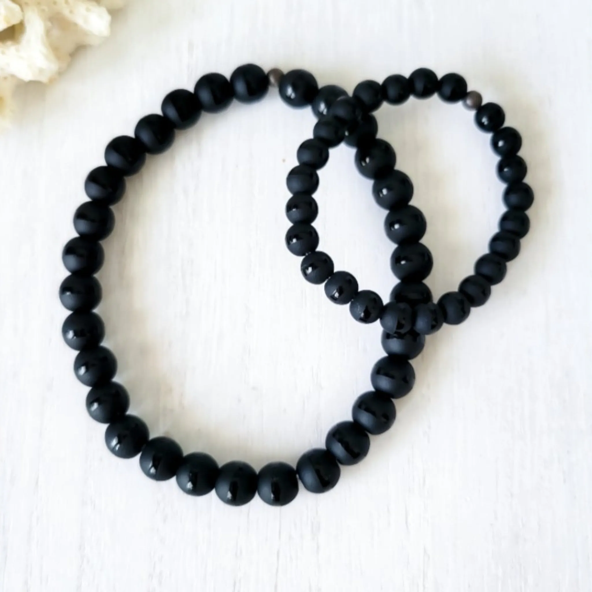 Men's Medium (8mm) Stone Bead Name Bracelet