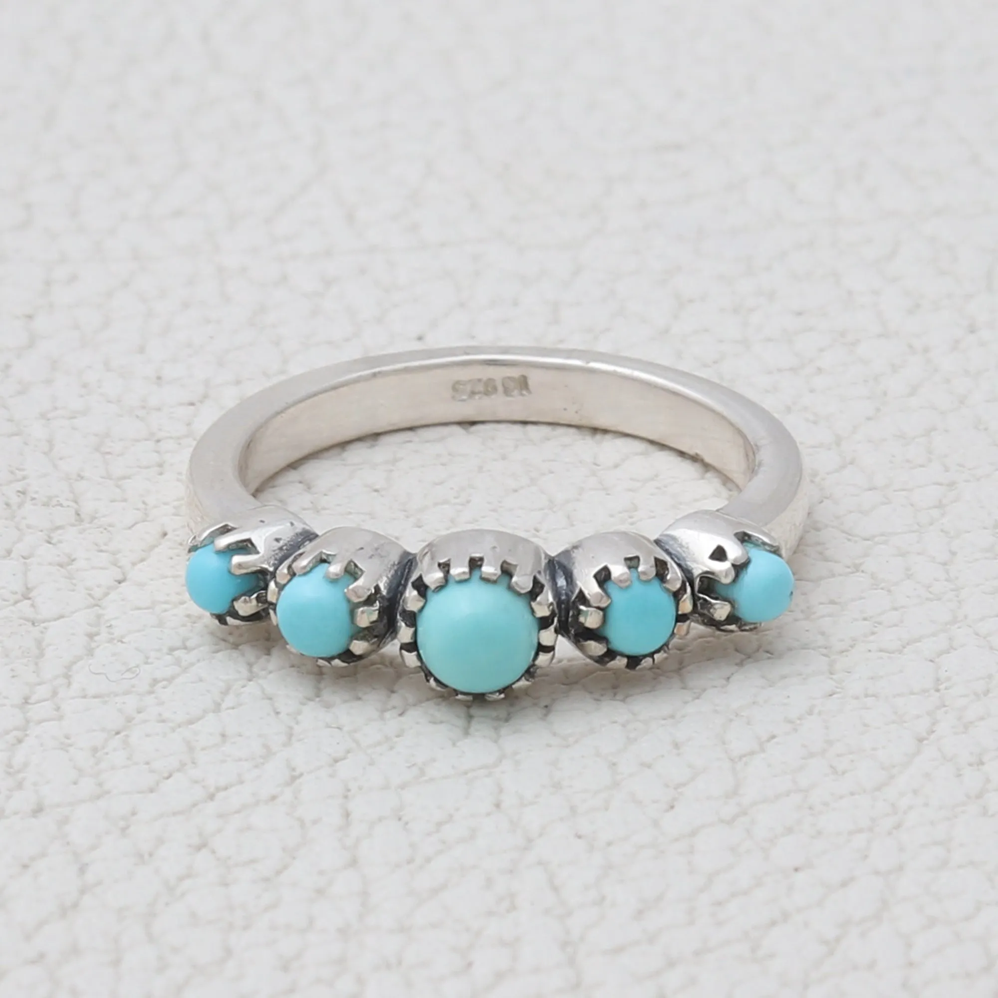 Mexican Turquoise Silver Rings