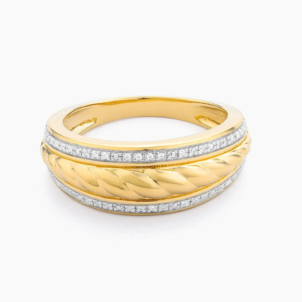 Middle Rope Stackable Band Ring