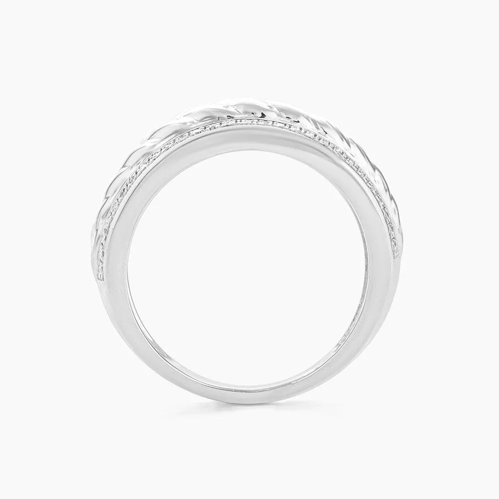 Middle Rope Stackable Band Ring