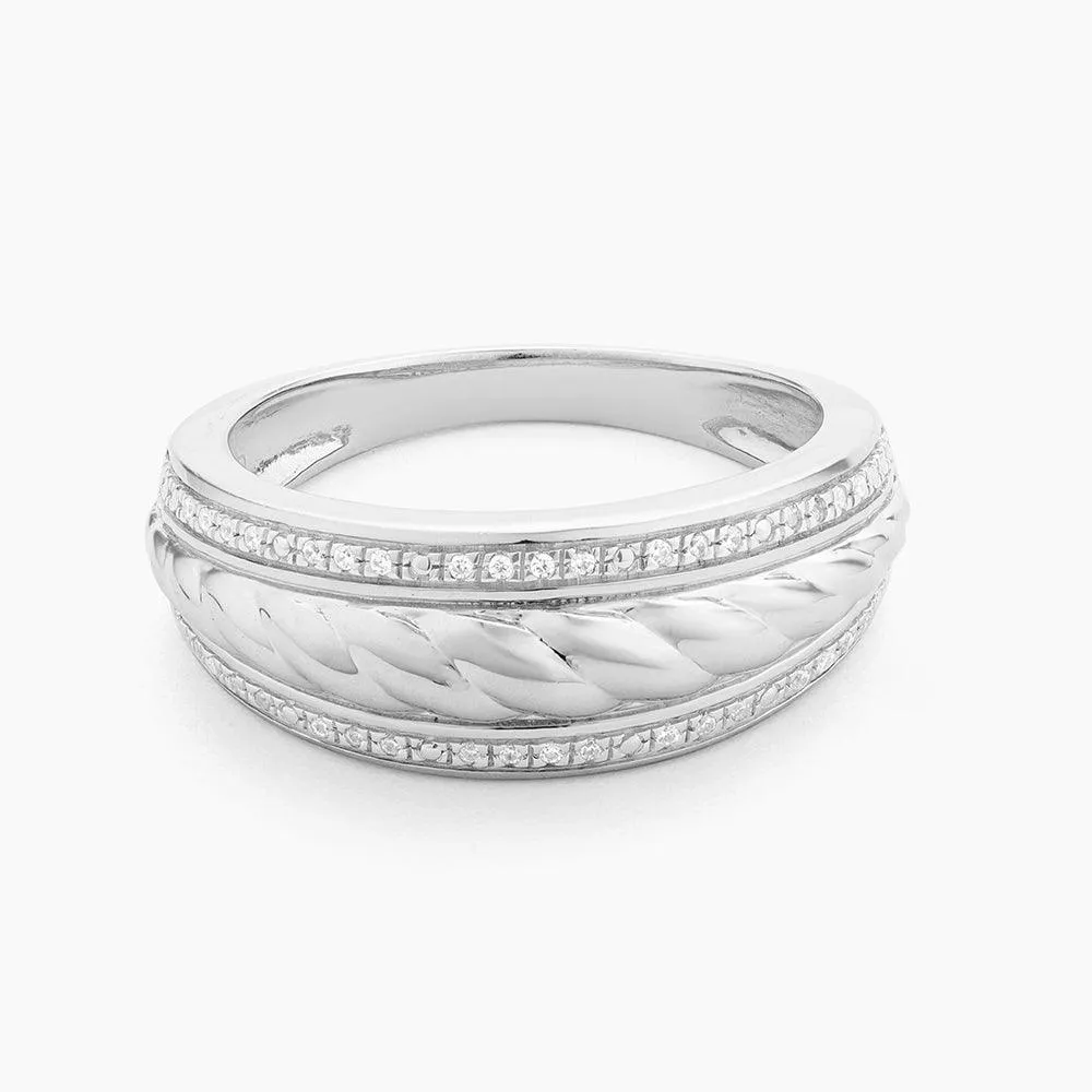 Middle Rope Stackable Band Ring