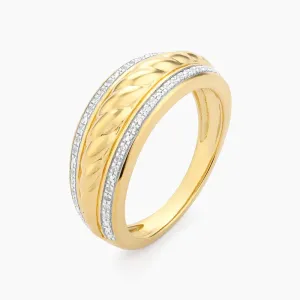 Middle Rope Stackable Band Ring