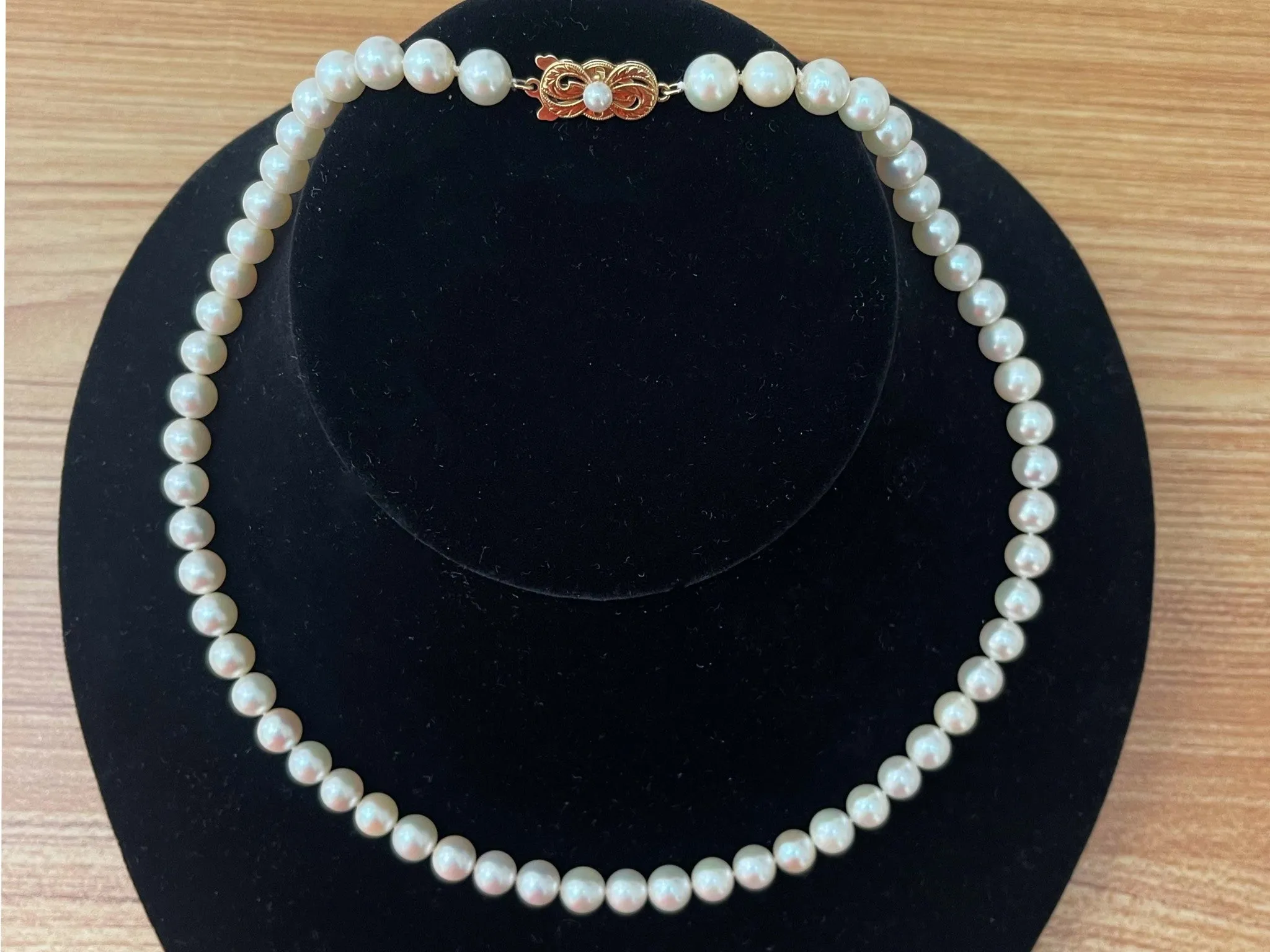 Mikimoto Akoya Cultured Pearl Strand Necklace 18K