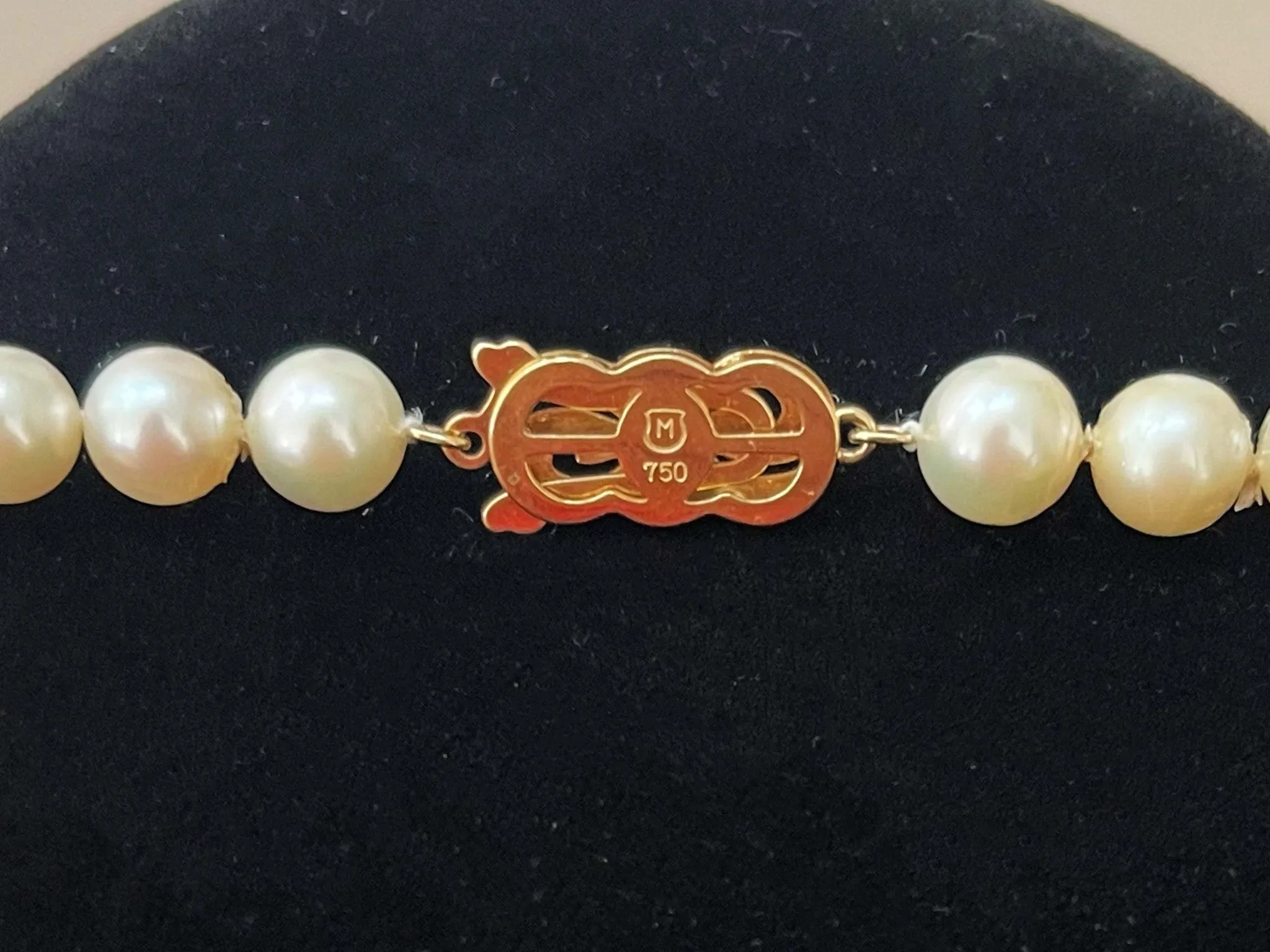 Mikimoto Akoya Cultured Pearl Strand Necklace 18K