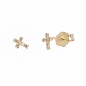 Mini Diamond Cross Studs