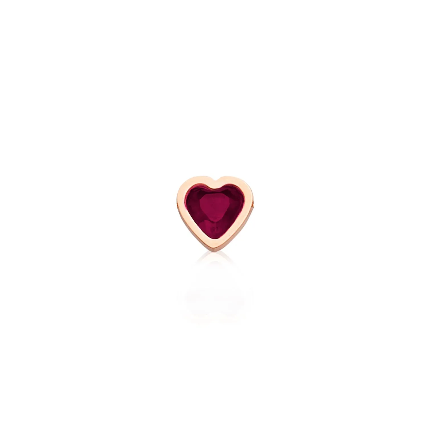 Mini Heart Birthstone Bracelet (Rose Gold)
