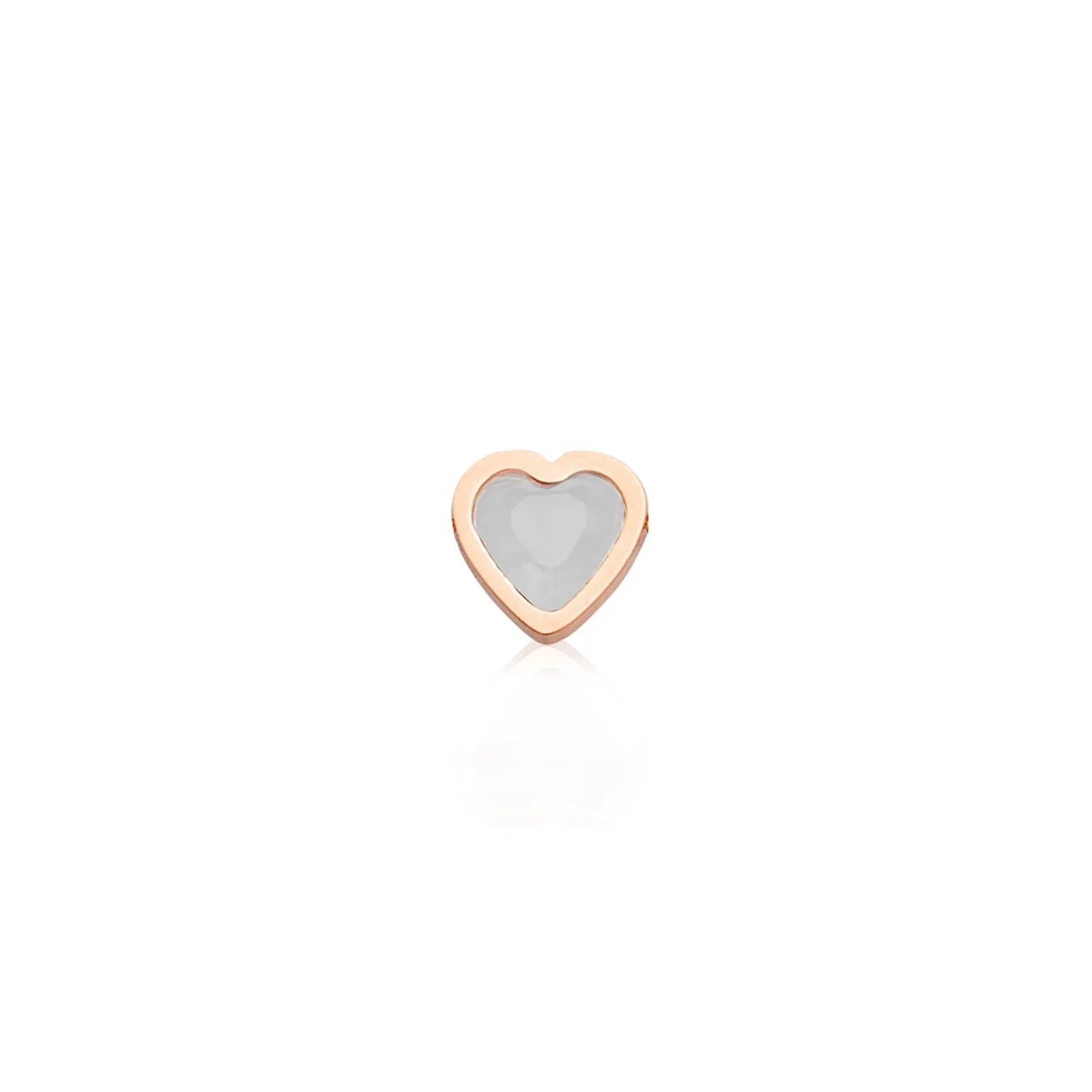 Mini Heart Birthstone Bracelet (Rose Gold)
