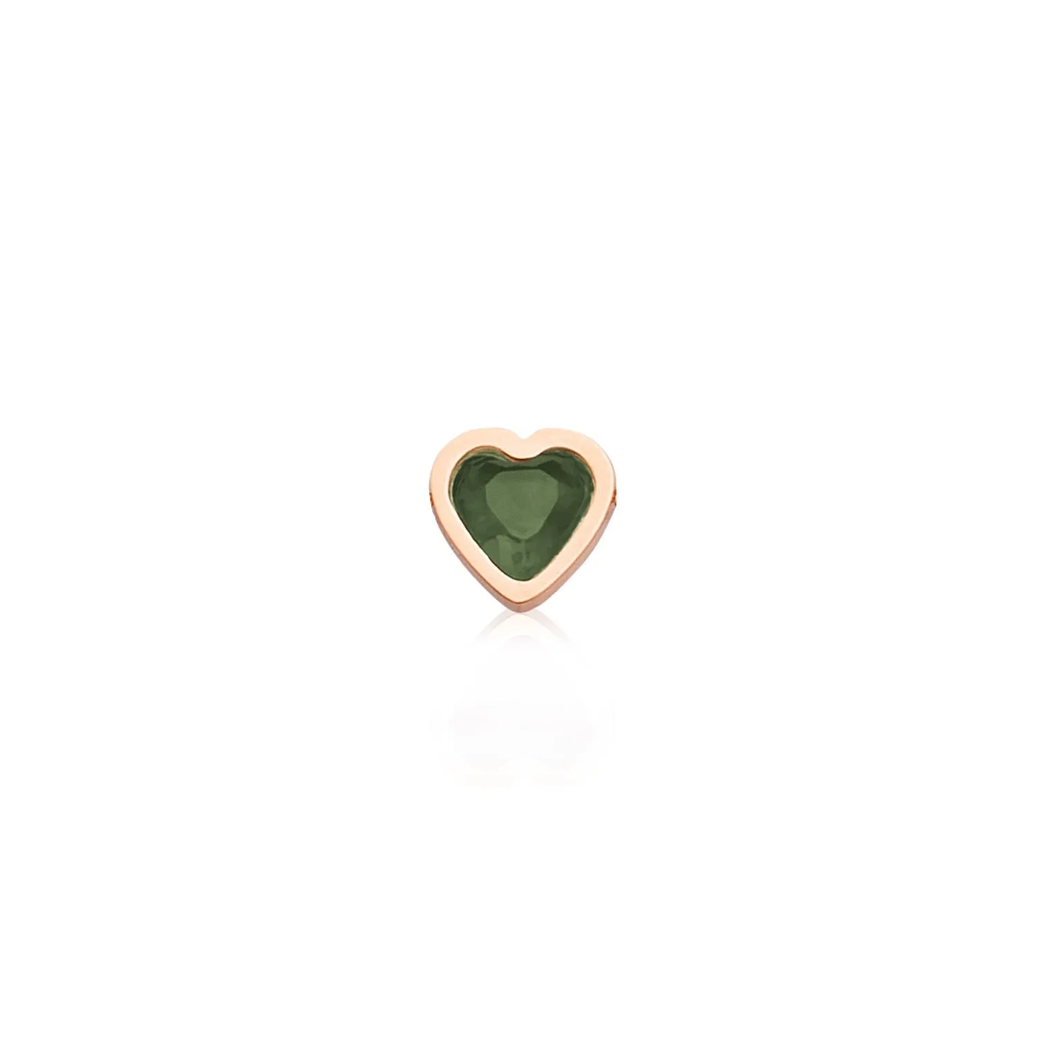 Mini Heart Birthstone Bracelet (Rose Gold)