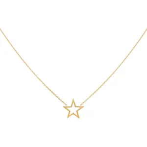 Mini Open Star Necklace 14K