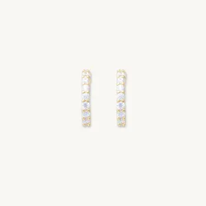 Mini Sapphire Huggie Earrings