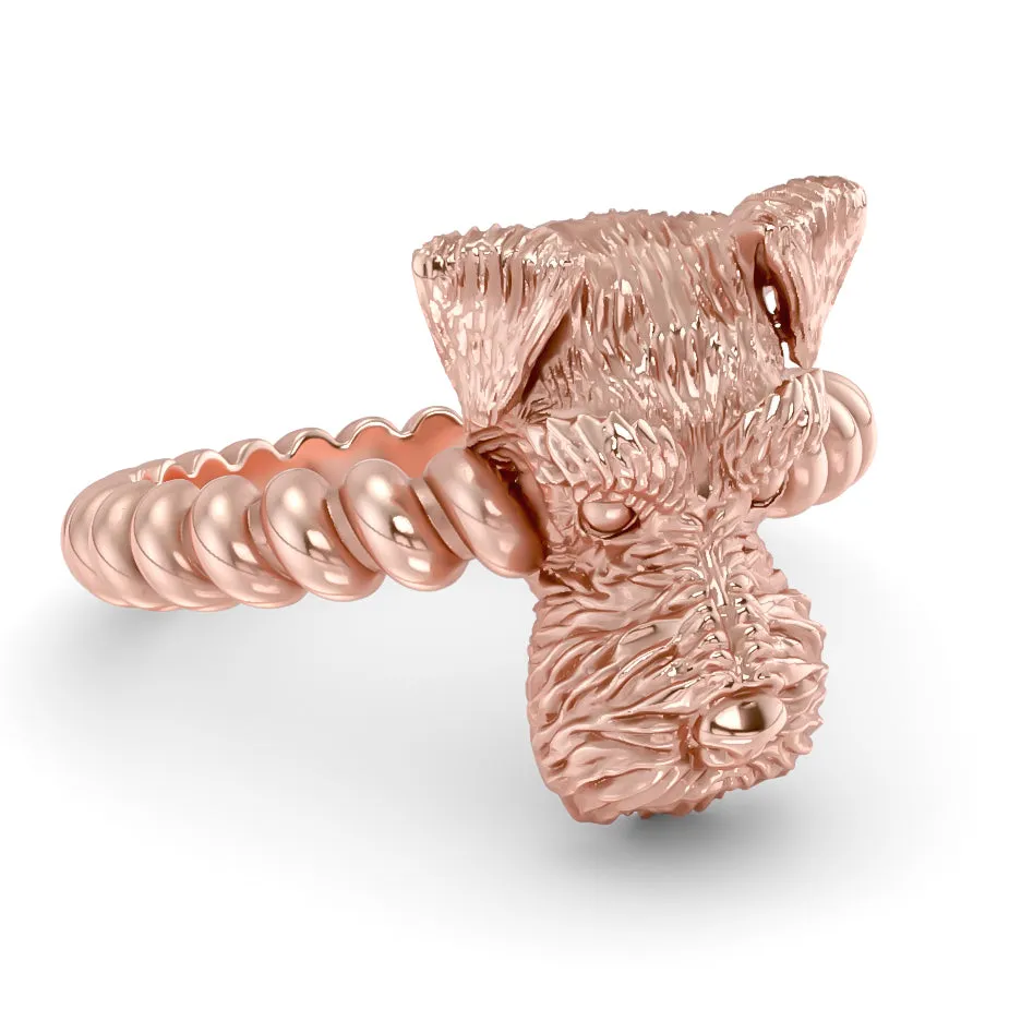 Miniature Schnauzer Twisted Wire Rope Ring