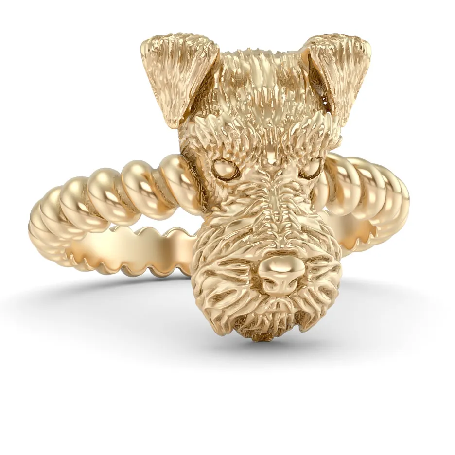 Miniature Schnauzer Twisted Wire Rope Ring