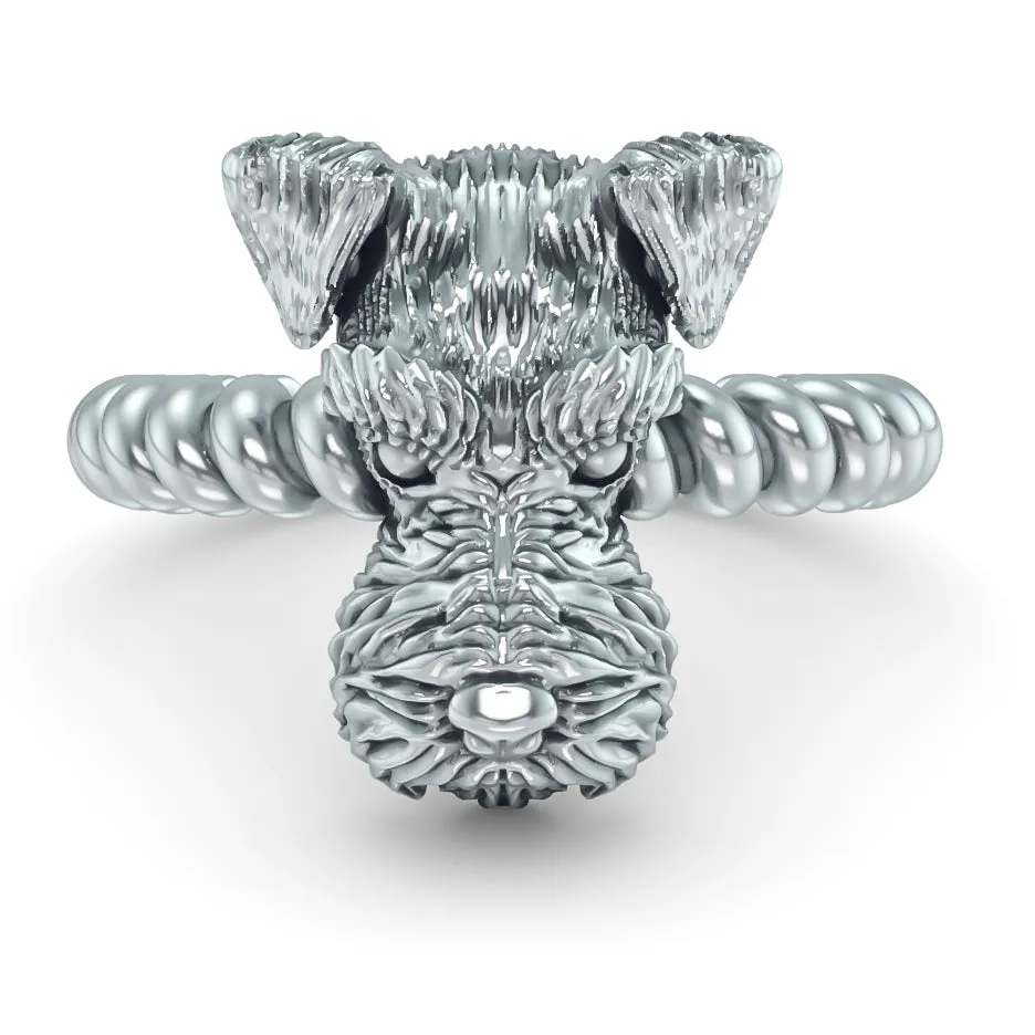 Miniature Schnauzer Twisted Wire Rope Ring
