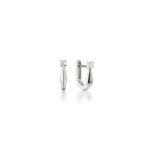 Monica Rich Kosann Petite Points North Earrings with White Sapphire