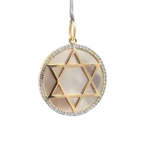 Mother of Pearl Star of David Pendant