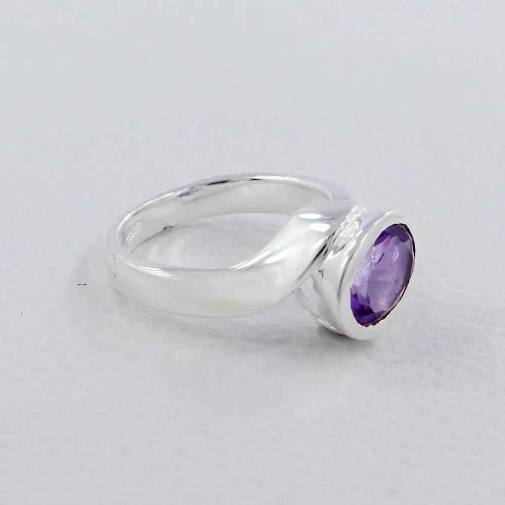 Natural Garnet Silver Rings