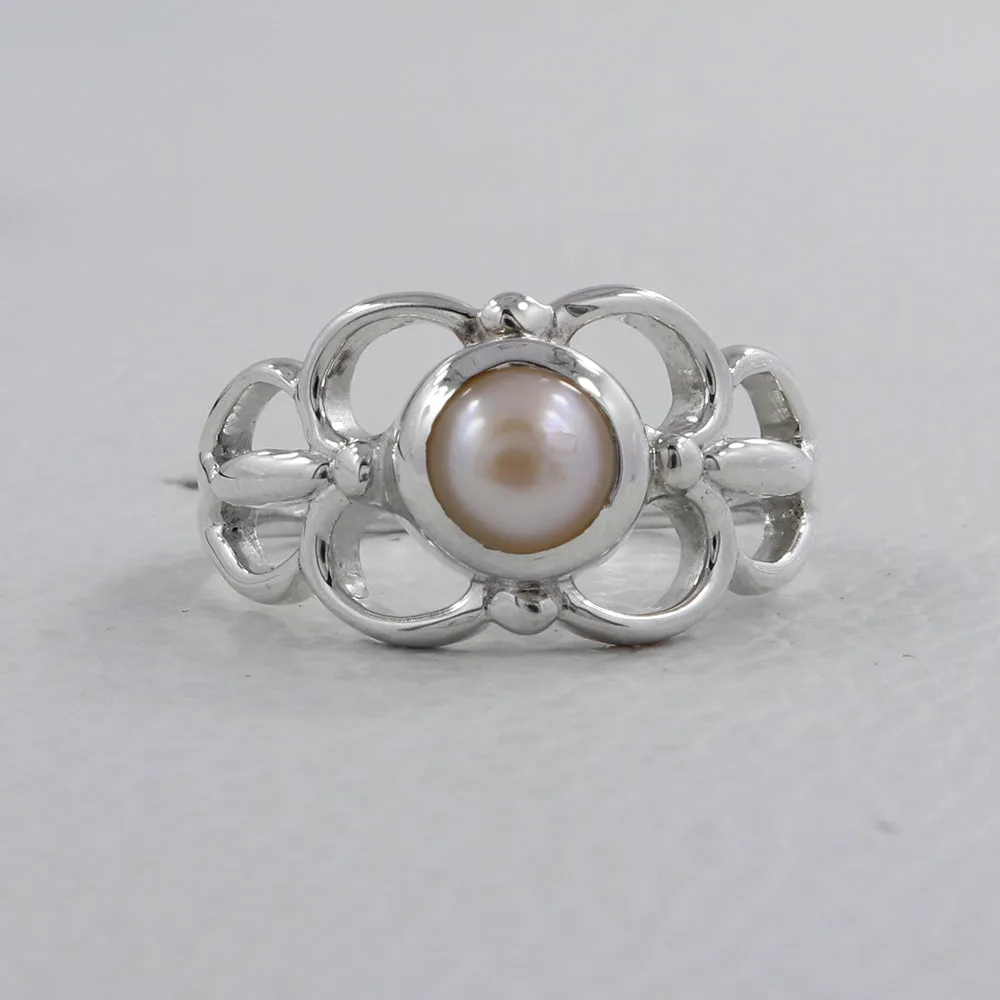Natural Rainbow Moonstone Silver Rings