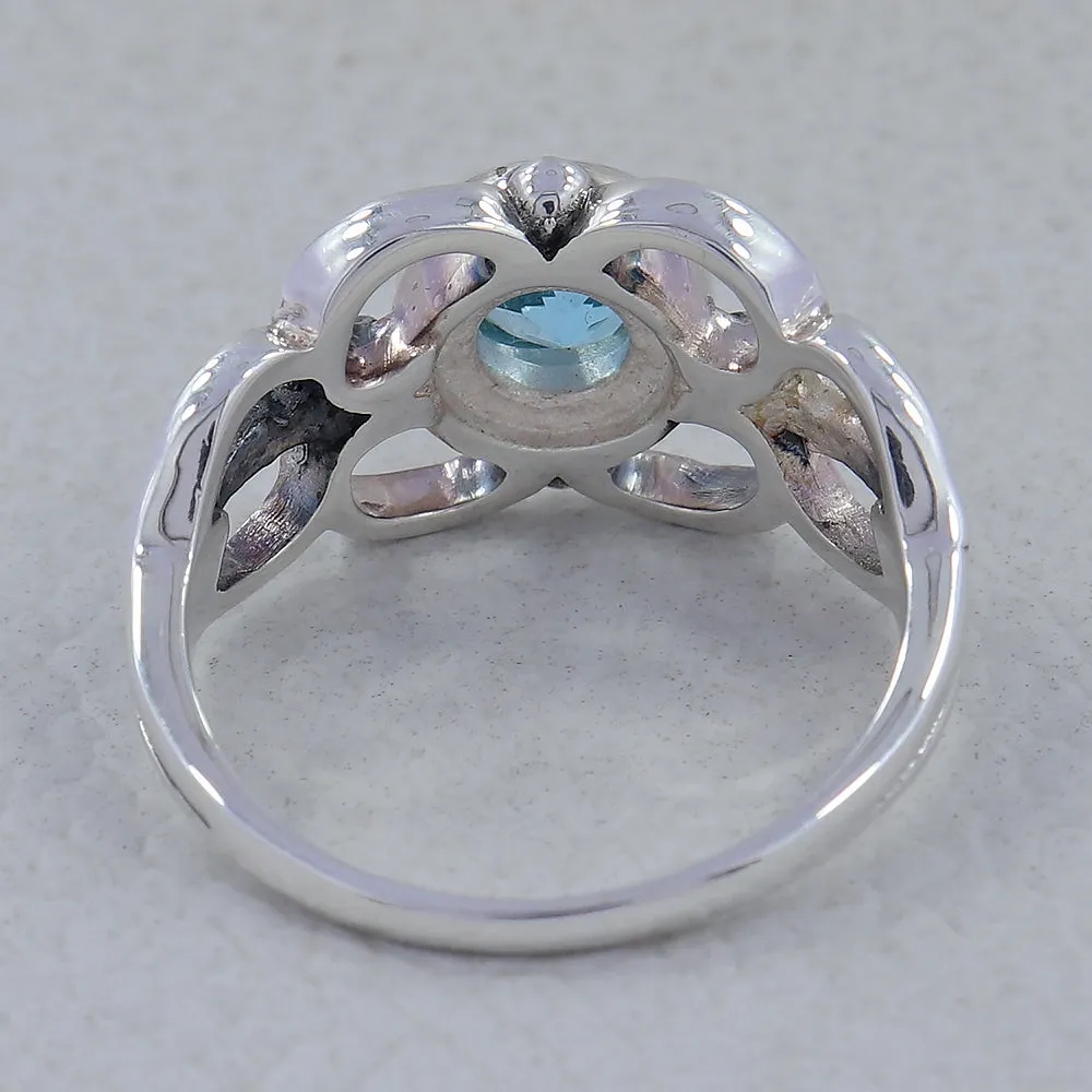 Natural Rainbow Moonstone Silver Rings