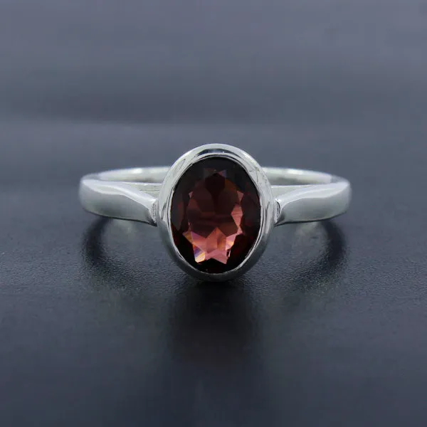 Natural Ruby Silver Rings