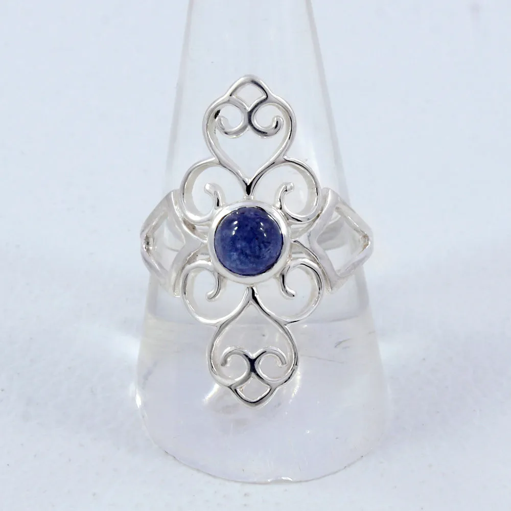 Natural Tanzanite Silver Rings