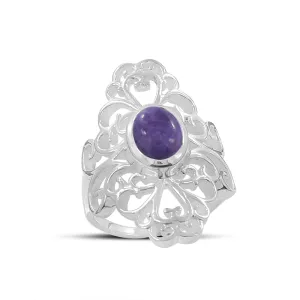 Natural Tanzanite Silver Rings