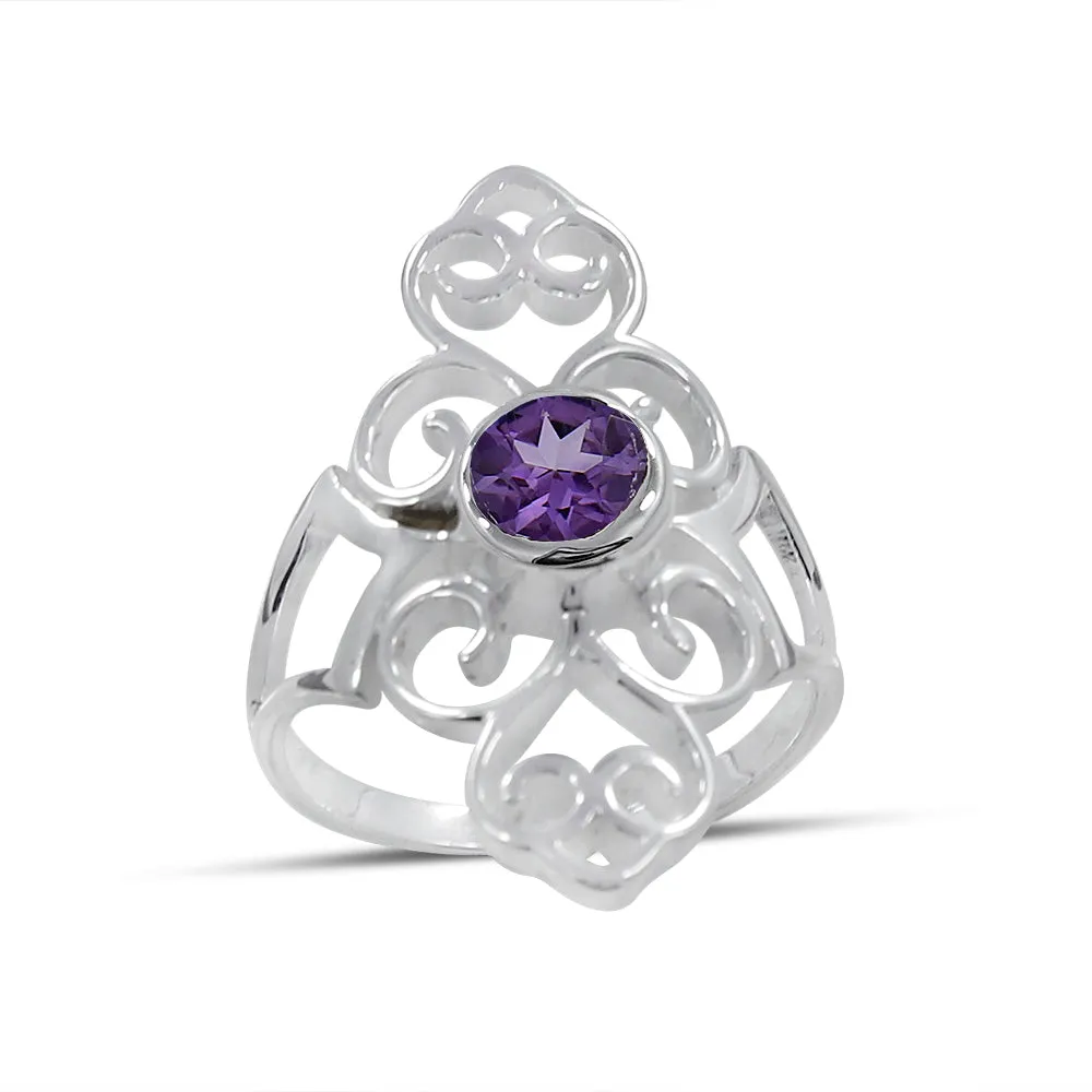 Natural Tanzanite Silver Rings