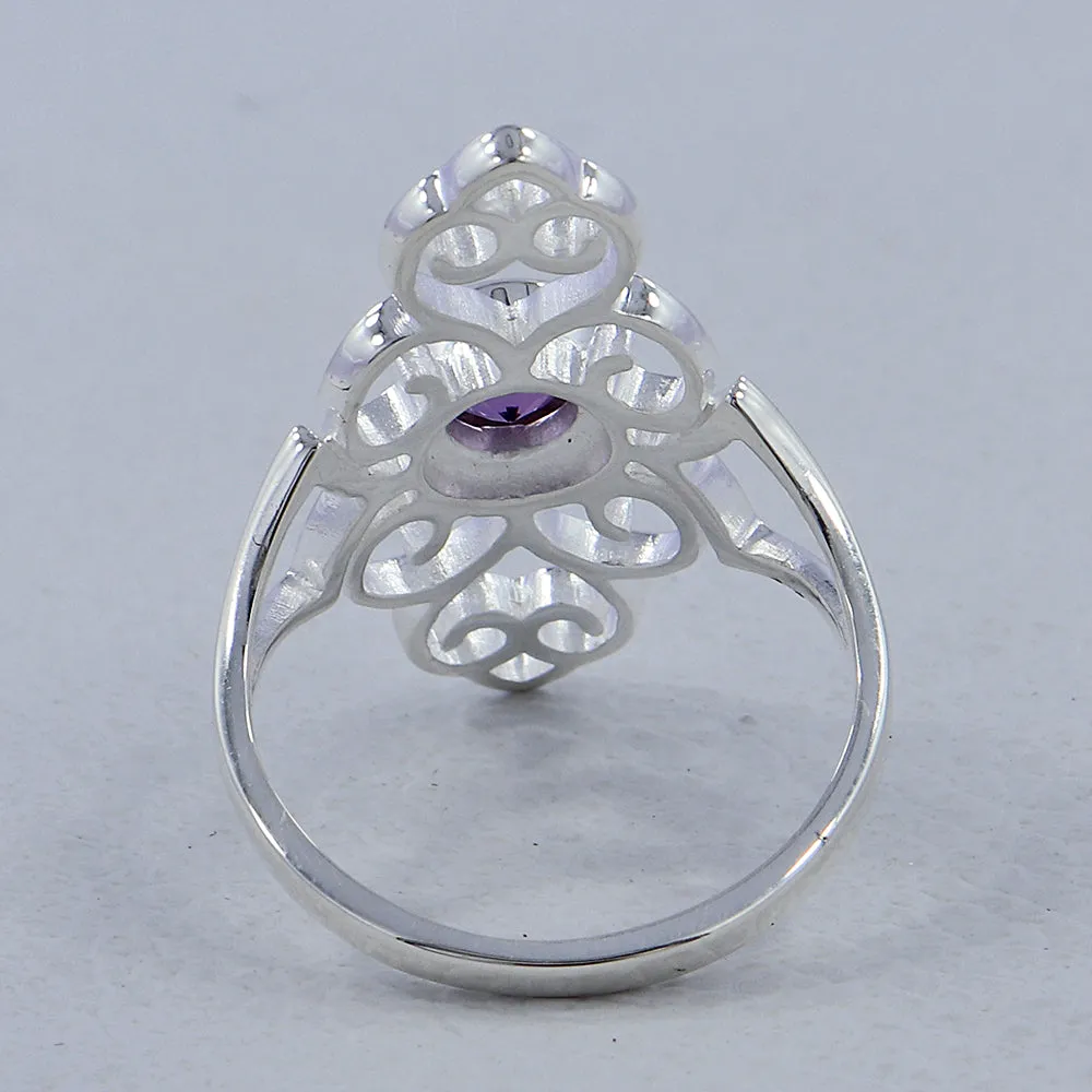 Natural Tanzanite Silver Rings