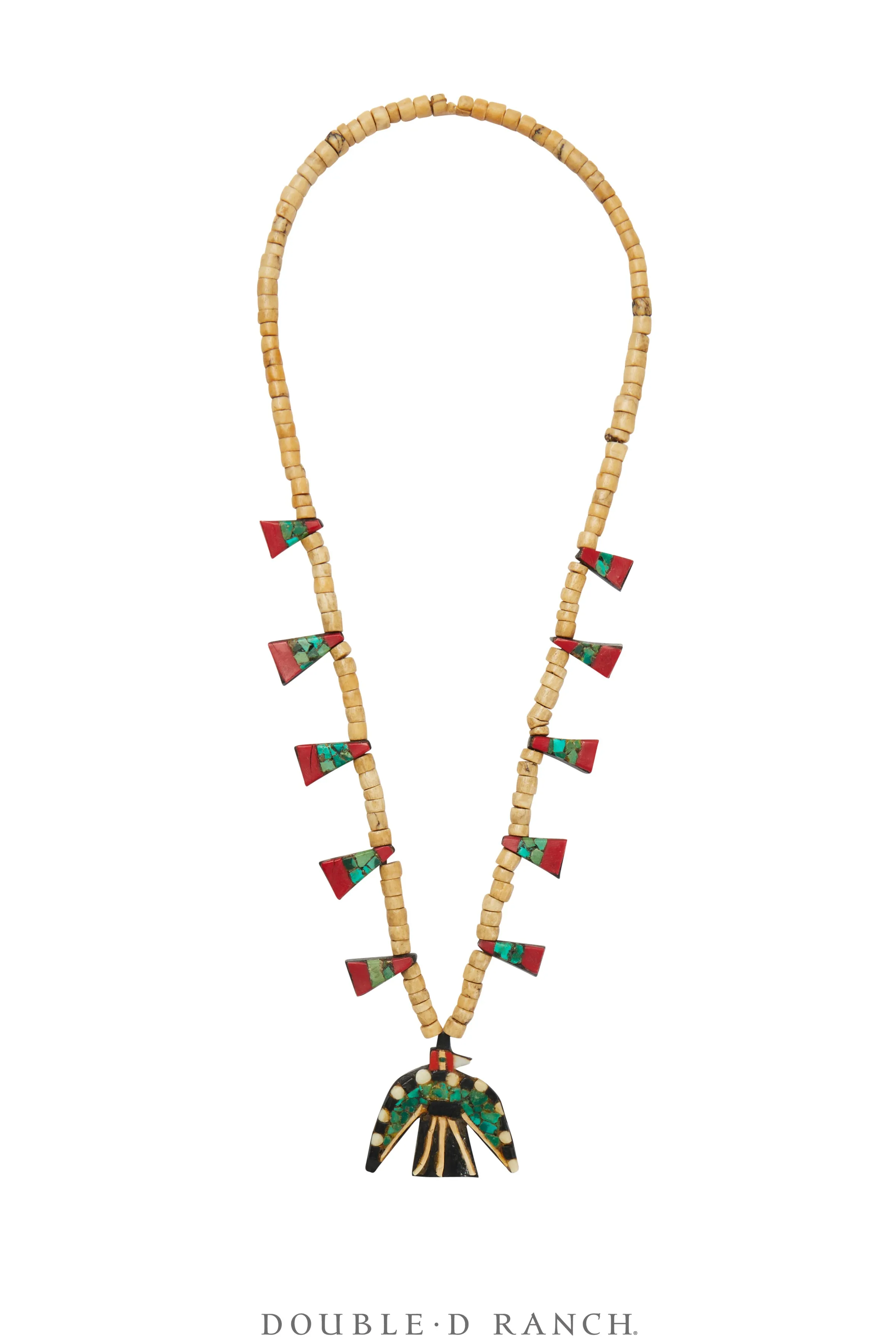 Necklace, Thunderbird, Santo Domingo Depression, Battery Bird, Vintage, 1940's, 3441