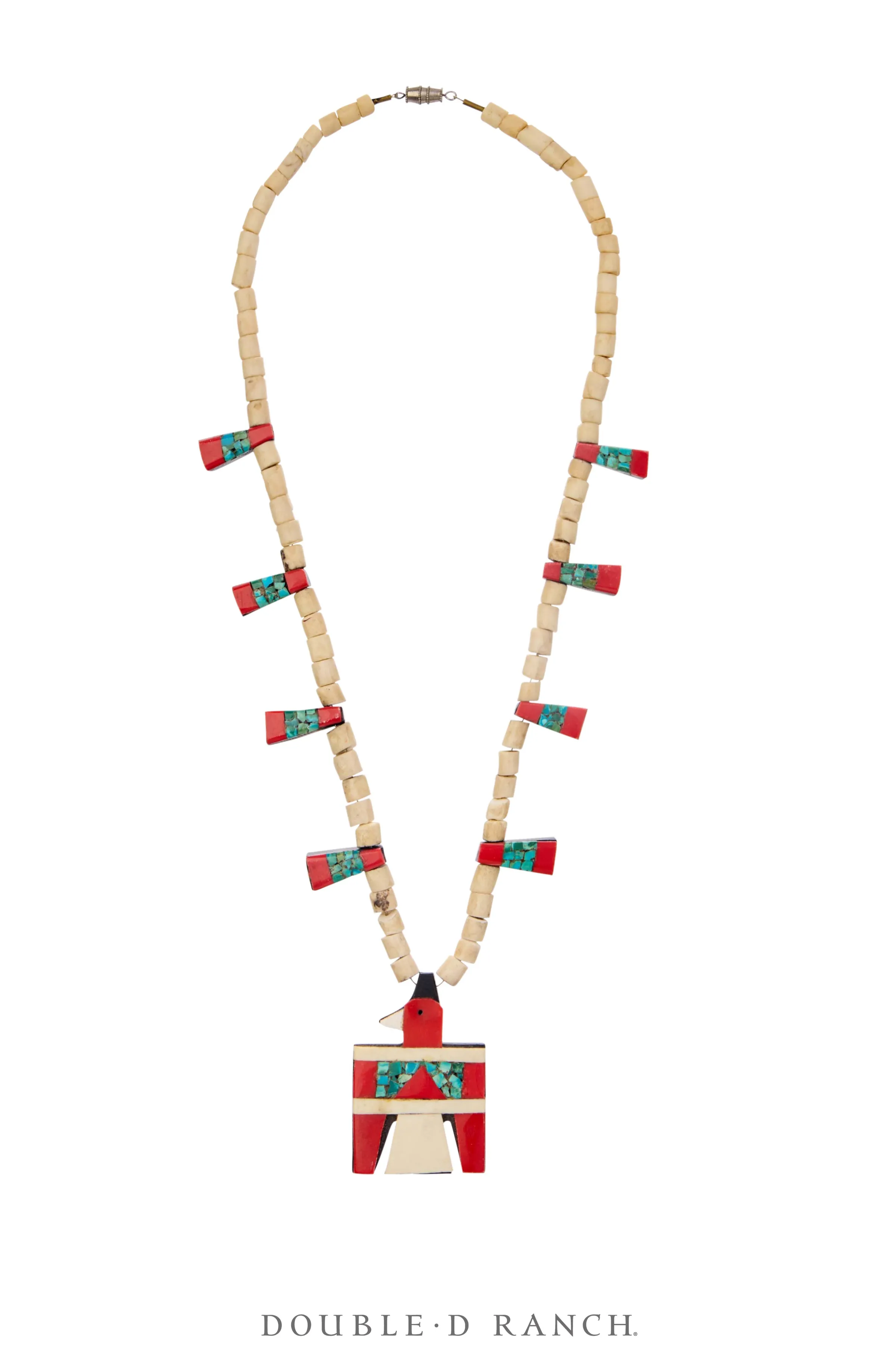 Necklace, Thunderbird, Santo Domingo Depression, Battery Bird, Vintage, 1940's, 3500