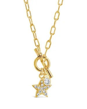 Norah Star & Bezel CZ Toggle Necklace