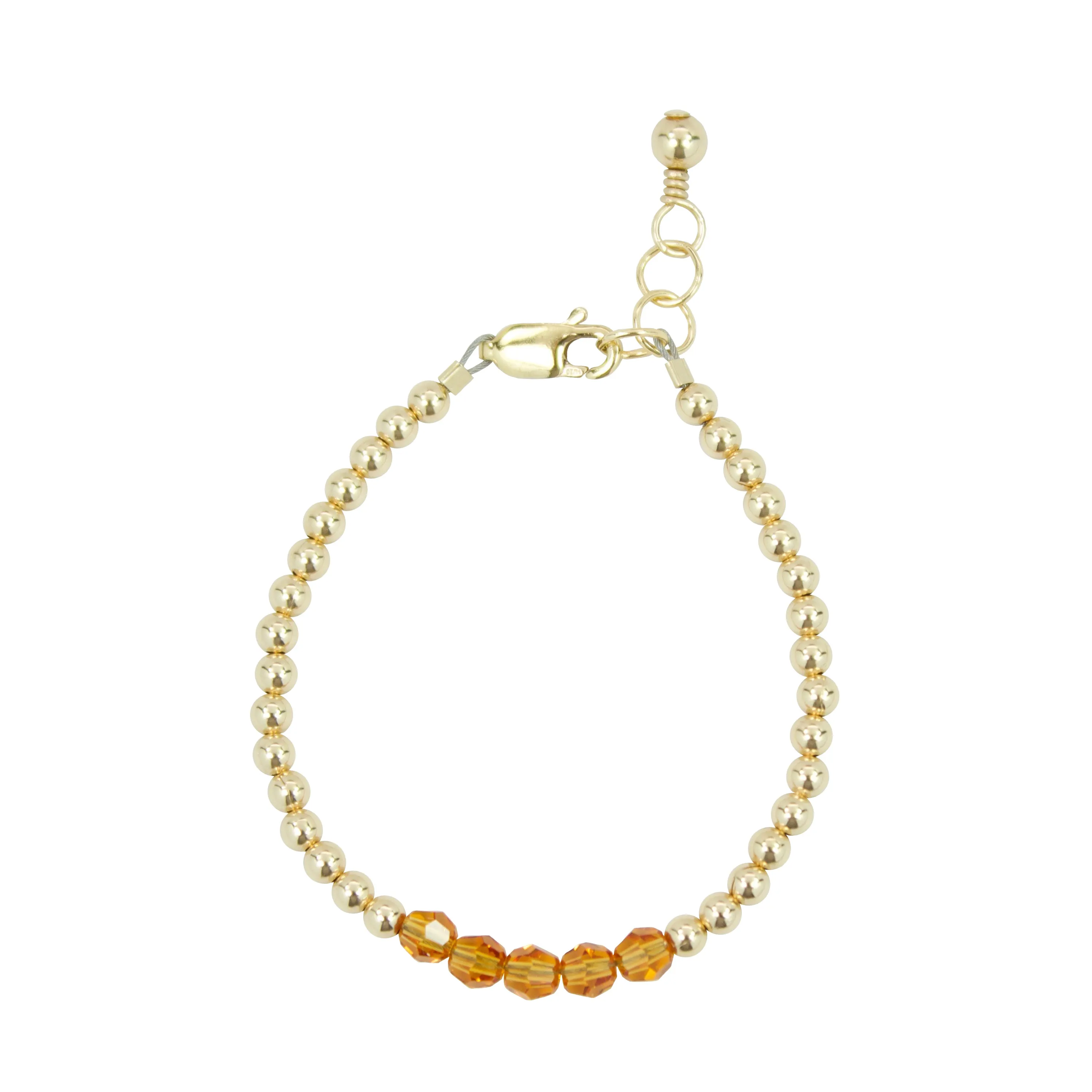 November Birthstone Bracelet (3MM   4MM beads)