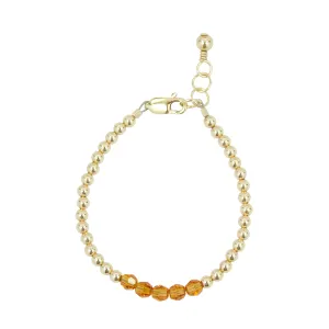 November Birthstone Bracelet (3MM   4MM beads)