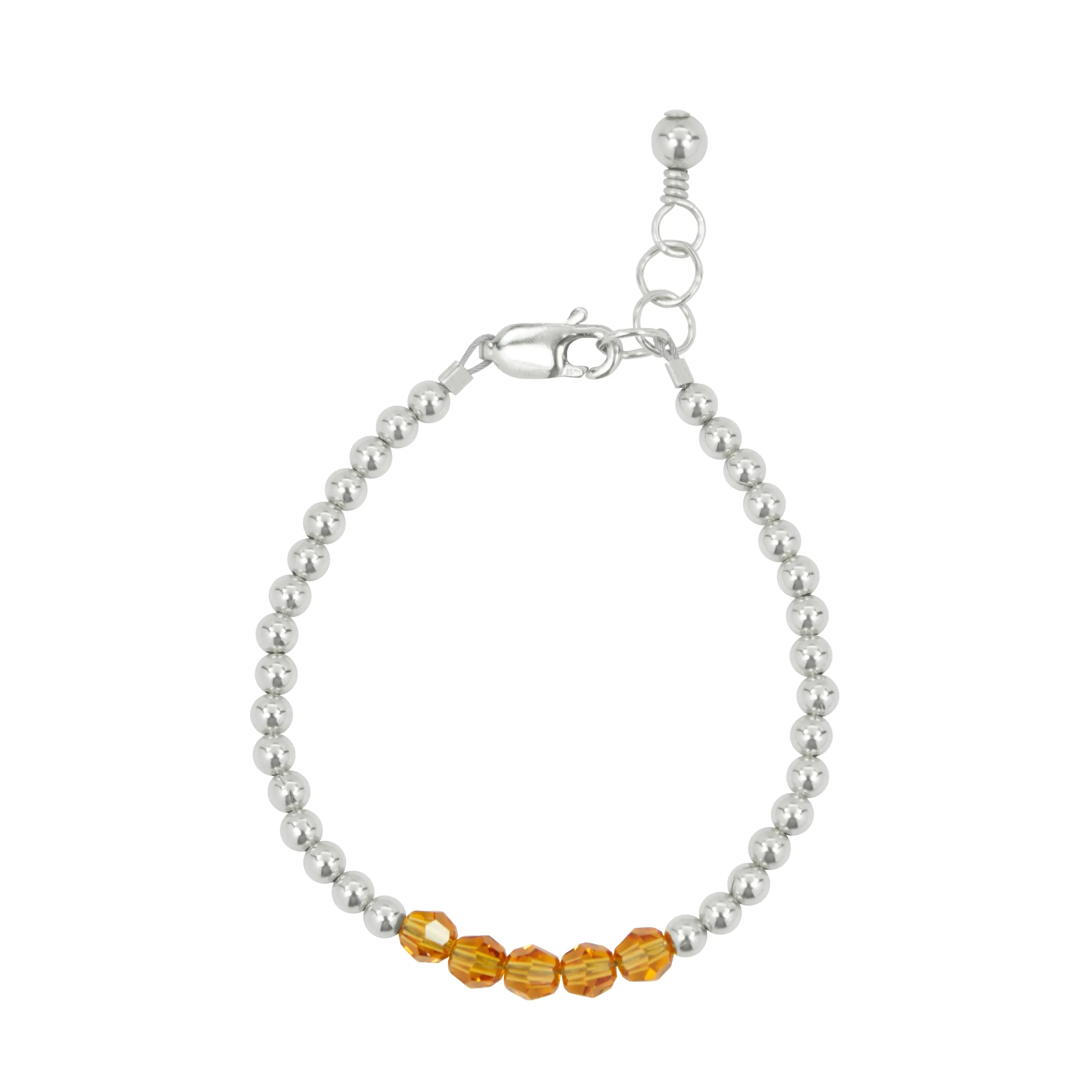 November Birthstone Bracelet (3MM   4MM beads)