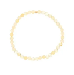November Birthstone Bracelet: 4mm Faceted Citrine Bracelet With Gold Filled Finishing Bead
