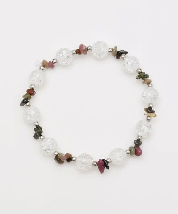 OCT Birthstone Tourmaline x Cracked Crystal Bracelet