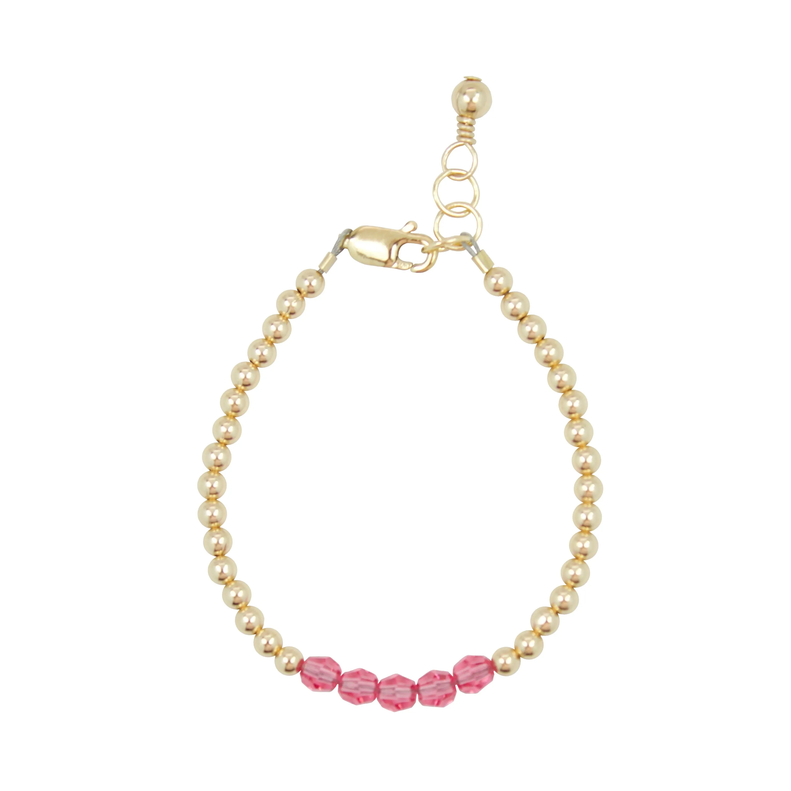October Birthstone Bracelet (3MM   4MM beads)