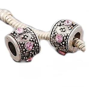 October Birthstone Charm European Bead Compatible for Most European Snake Chain Bracelet