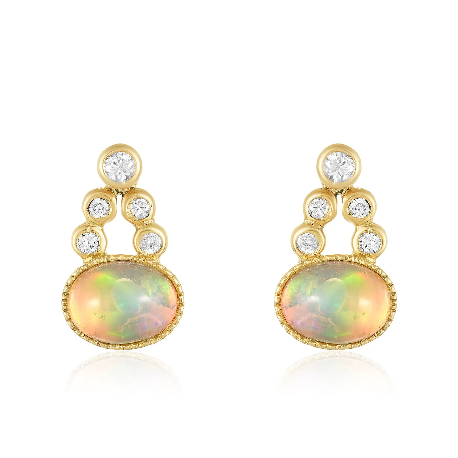 Olivia Opal Diamond Earrings